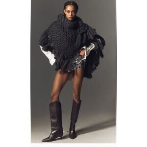 Anthropologie Chunky Cable Knit Scarf Wrap NWT